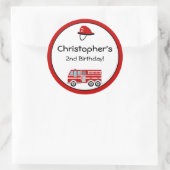 Red Fire Motor und Hat Birthday Stickers (Tasche)