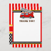 Red Fire Motor Vielen Dank Anmerkungen Dankeskarte (Vorne/Hinten)