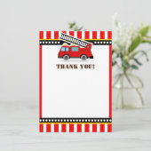 Red Fire Motor Vielen Dank Anmerkungen Dankeskarte (Stehend Vorderseite)