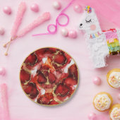 Red Fire Pattern Pappteller (Party)