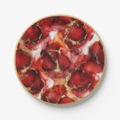 Red Fire Pattern Pappteller (Vorderseite)