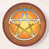 Red Fire Pentacle Getränkeuntersetzer (Vorne)