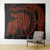 Red Fire Tapestry Wandteppich (Beispiel (Horizontal))