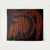 Red Fire Tapestry Wandteppich (Vorderseite (Horizontal))