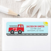 Red Fire Truck Address Labels (Insitu)
