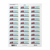 Red Fire Truck Address Labels (Vorne)