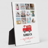 Red Fire Truck Baby First Year Foto Collage Fotoplatte (Seite)