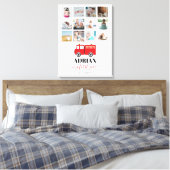 Red Fire Truck Baby First Year Foto Collage Leinwanddruck (Insitu (Schlafzimmer))