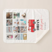 Red Fire Truck Baby First Year Foto Collage Sherpadecke (Vorderseite (Horizontal))
