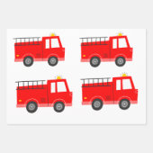 Red Fire Truck Birthday Geschenkpapier Set (Vorderseite)