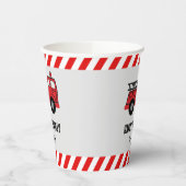 Red Fire Truck Birthday Pappbecher (Links)