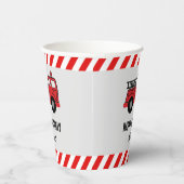 Red Fire Truck Birthday Pappbecher (Rechts)