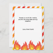 Red Fire Truck Birthday Party Danke (Rückseite)