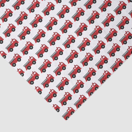 Red Fire Truck Birthday Seidenpapier (Detail)