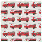 Red Fire Truck Fabric Stoff (Muster)