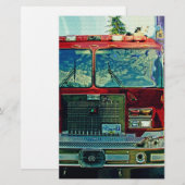 Red Fire Truck Feuerwehrmann's Art Gift Briefpapier (Vorne/Hinten)