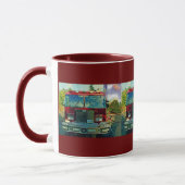 Red Fire Truck Feuerwehrmann's Drinking Tasse (Links)