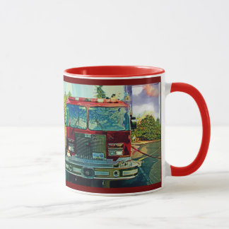 Red Fire Truck Feuerwehrmann's Drinking Tasse