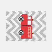 Red Fire Truck Fleecedecke (Vorderseite (Horizontal))