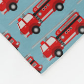 Red Fire Truck Geschenk Fleecedecke (Ecke)