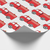 Red Fire Truck Geschenkpapier (Ecke)