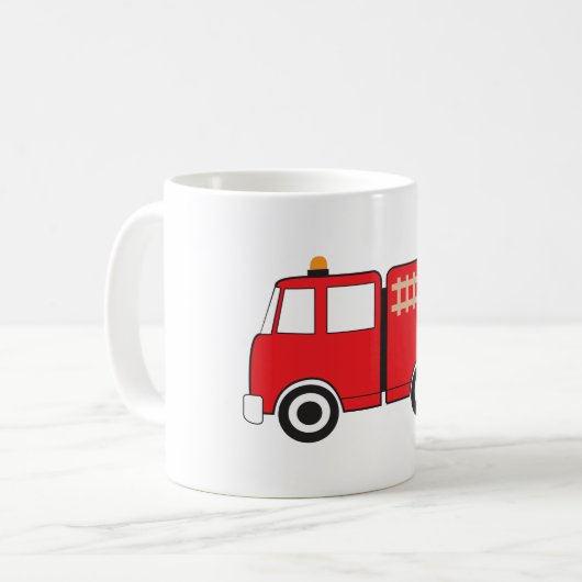 Red Fire Truck Kaffeetasse (Vorderseite Links)