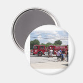 Red Fire Truck Magnet (Vorderseite/Rückseite)