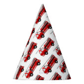 Red Fire Truck Party Hat Partyhütchen (Links)