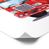 Red Fire Truck Poster (Ecke)