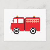 Red Fire Truck Postkarte (Vorderseite)