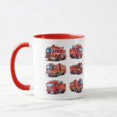 Red Fire Truck Tasse (Links)