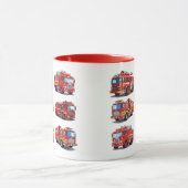 Red Fire Truck Tasse (Zentrum)