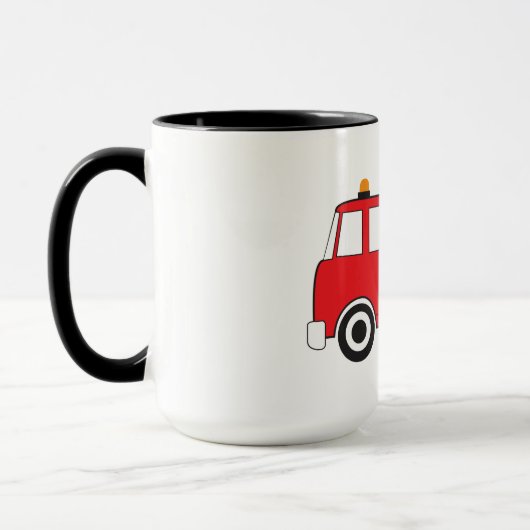 Red Fire Truck Tasse (Links)