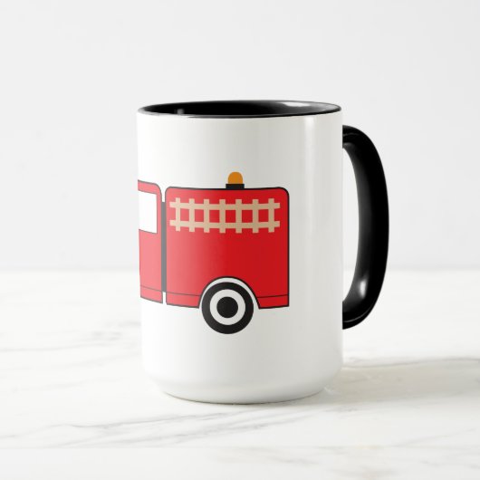 Red Fire Truck Tasse (VorderseiteRechts)