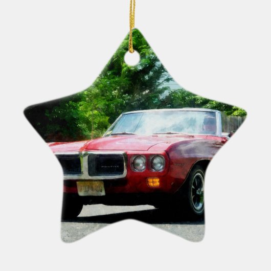 Red Firebird Convertible Keramikornament (Vorne)
