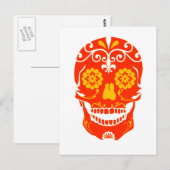 RED FIRED SKULL POSTKARTE (Vorne/Hinten)