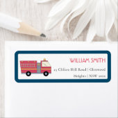 Red Firefighter Alarm Feuerwehrauto Geburtstagsmat (Insitu)