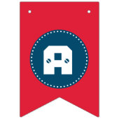 Red Firefighter Alarm Feuerwehrauto Geburtstagsmat Wimpelkette (Dritte Fahne)