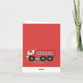 Red Fireman Vielen Dank Karte (Rückseite)