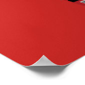 Red Fireruck Birthday Party Banner Poster (Ecke)