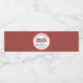 Red Fireruck Birthday Party Wasserflaschen Labels Wasserflaschenetikett (Einzelnes Label)