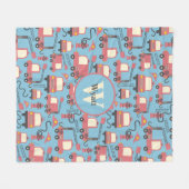 Red Firetrucks Feuerwehrmann Kinder Personalisiert Fleecedecke (Vorderseite (Horizontal))