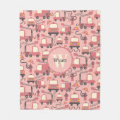 Red Firetrucks Feuerwehrmann Kinder Personalisiert Fleecedecke (Vorderseite)