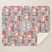 Red Firetrucks Feuerwehrmann Kinder Personalisiert Sherpadecke (Vorderseite (Horizontal))