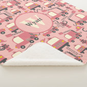 Red Firetrucks Feuerwehrmann Kinder Personalisiert Sherpadecke (3/4)