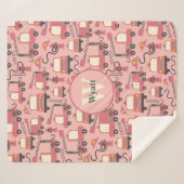 Red Firetrucks Feuerwehrmann Kinder Personalisiert Sherpadecke (Vorderseite (Horizontal))