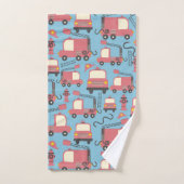 Red Firetrucks Firefighter Kids Rescue Vehicles Badhandtuch Set (Handtuch)