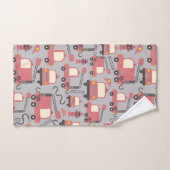 Red Firetrucks Firefighter Kids Rescue Vehicles Badhandtuch Set (Handtuch)