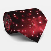 Red Fireworks auf Black Sky Foto Neck Ties Krawatte (Gerollt)