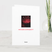 Red Fireworks Happy New Year Greeting Cards Feiertagskarte (Rückseite)